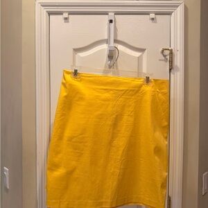 New York & Company Bright Yellow A-Line Skirt